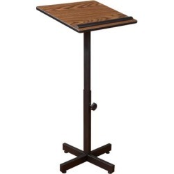 Oklahoma Sound 70-MO Medium Oak Finish Portable Presentation Lectern