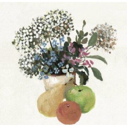 Winston Porter Floral w/ Fruit - Wrapped Canvas Painting Canvas & Fabric in Green, Size 20.0 H x 20.0 W x 1.25 D in | Wayfair found on Bargain Bro from Wayfair for USD $47.11