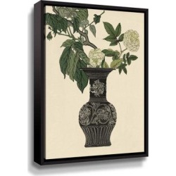 Winston Porter Ebony Vase 2 - Graphic Art on Canvas & Fabric in Black/Green, Size 10.0 H x 8.0 W x 2.0 D in | Wayfair found on Bargain Bro from Wayfair for USD $35.71