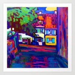 Wassily Kandinsky Houses In Murnau Art Print by Jon Baran - X-Small