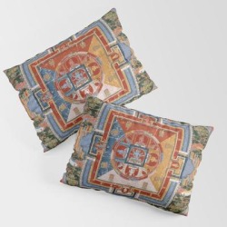 Mandala Of Jnanadakini King Size Pillow Sham by Theartofzen - STANDARD SET OF 2 - Cotton