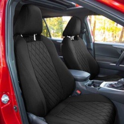 FH Group Neosupreme Custom Fit Front Set Seat Covers for 2021-2022 Rav4 Hybrid & Hybrid Prime in Black, Size 26.0 H x 20.0 W x 6.0 D in | Wayfair found on Bargain Bro from Wayfair for USD $128.84