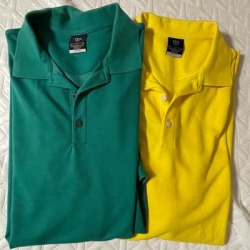 Nike Shirts | (2) Nike Golf Dri-Fit Polo Shirts Size L Green, Yellow | Color: Green/Yellow | Size: L