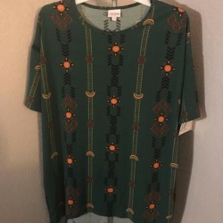 Lularoe Tops | **New With Tags**, Size Xs Lularoe Irma Tunic | Color: Green | Size: Xs found on Bargain Bro from poshmark, inc. for USD $11.40