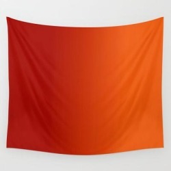 Wall Hanging Tapestry | Ombre In Red Orange by Seven Mustard Seeds - 51" x 60" - Society6