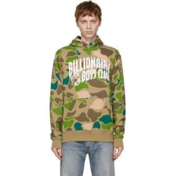 Beige Camo Arch Logo Hoodie - Green - BBCICECREAM Sweats