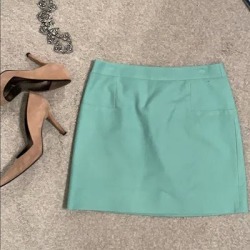J. Crew Skirts | Mint Green Mini Skirt | Color: Green | Size: 6 found on Bargain Bro Philippines from poshmark, inc. for $35.00