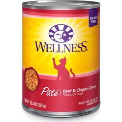 Wellness Complete Health Grain Free Beef & Chicken Dinner Pate Wet Cat Food, 12 oz., 12.5 OZ