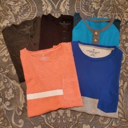 American Eagle Outfitters Shirts & Tops | 5 American Eagle Tshirts | Color: Black/Blue | Size: Mb found on Bargain Bro Philippines from poshmark, inc. for $12.00