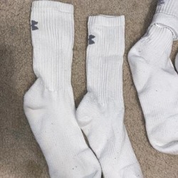 Under Armour Other | 4 Pack Of Under Armour Crew Socks | Color: Gray/White | Size: Medium found on MODAPINS