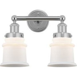 Innovations Lighting Small Canton 2 Light Bath Vanity Light Part Of The Edison Collection Glass in Gray/White, Size 11.5 H x 14.25 W x 7.125 D in found on Bargain Bro Philippines from Wayfair for $236.99