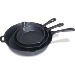 ChefVentions Cast Iron 3 Piece Frying Pan Set Cast Iron in Black/Gray | Wayfair CV-320