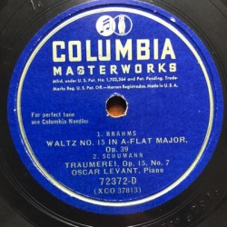 Columbia Media | 78 Rpm Shellac Record Brahms Intermezzo No. 13 Oscar Levant At Piano '47 | Color: Black/Blue | Size: 12 78 Rpm found on Bargain Bro Philippines from poshmark, inc. for $20.00