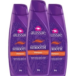 Kit com 3 Shampoos Aussie Miraculously Smooth 180ml Incolor
