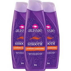 Kit com 3 Condicionadores Aussie Miraculously Smooth 180ml