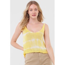 Regata Tricot Dress to Tie Dye Amarelo