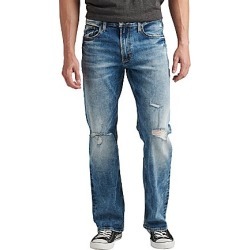 Silver Jeans Co. Zac Relaxed Fit Straight Leg 5-Pocket Indigo Jeans -  31 32 found on Bargain Bro from Dillard's for USD $66.88