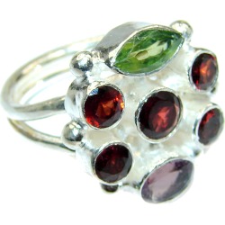 Energazing Multigem .925 Sterling Silver Ring size 6 3/4
