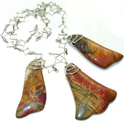 Love Power! Red Creek Jasper Sterling Silver Necklace