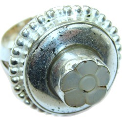 Blister Pearl .925 Sterling Silver handmade ring size 8