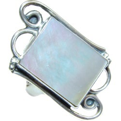 Blister Pearl .925 Sterling Silver handmade ring size 8