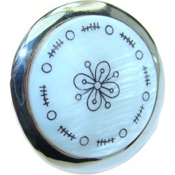 Blister Pearl .925 Sterling Silver handmade ring size 8