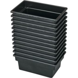 Small All Purpose Bins Set Of 12 Single Color Color Black by Really Good Stuff LLC