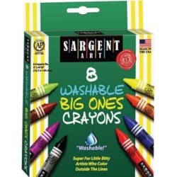 Sargent Art 8 ct Washable Big Ones Crayons 6 Boxes by SARGENT ART