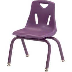 Jonti Craft Berries Stacking Chairs Powder Coated 12 Seat Height Set Of 6 Purple by Jonti-Craft Inc