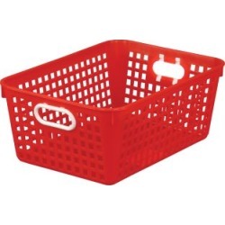Large Rectangle Book Basket Single Basket Red by Really Good Stuff Inc