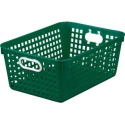 Large Rectangle Book Basket Single Basket Green by Really Good Stuff Inc