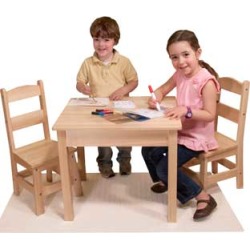 Wooden Table Chairs 3 Piece Set by Melissa and Doug