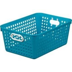 Large Rectangle Book Basket Single Basket Blue Neon by Really Good Stuff Inc