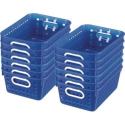 Book Baskets Medium Rectangle Blue by Really Good Stuff Inc
