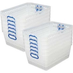 Book Baskets, Large Rectangle Clear Blue by Really Good Stuff Inc
