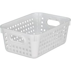 Medium Rectangle Book Basket Single Basket White by Really Good Stuff Inc