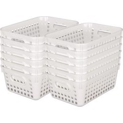 Book Baskets Medium Rectangle White by Really Good Stuff Inc