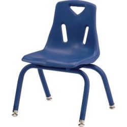 Jonti Craft Berries Stacking Chairs Powder Coated 12 Seat Height Set Of 6 Blue by Jonti-Craft Inc