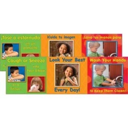 Good Hygiene Mini Posters Set English Spanish by Really Good Stuff Inc