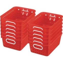 Book Baskets Medium Rectangle Red by Really Good Stuff Inc