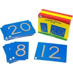 Sandpaper Numerals 0 20 by Didax Educational Resources