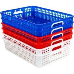 Classroom Paper Baskets Patriotic Set Of 6 by Really Good Stuff Inc