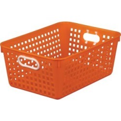 Large Rectangle Book Basket Single Basket Orange by Really Good Stuff Inc