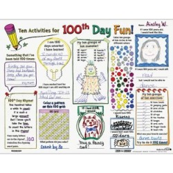 Ready To Decorate Ten Activities For 100th Day Fun Posters by Really Good Stuff Inc