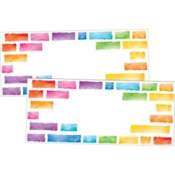 EZ Stick Nameplates Rainbow Building Blocks by Really Good Stuff Inc