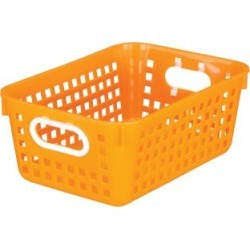 Medium Rectangle Book Basket Single Basket Orange by Really Good Stuff Inc