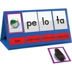 Spanish Word Building Desktop Pocket Chart Tent Cards Kit by Really Good Stuff Inc