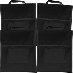 Solid Color Book Pouches Set Of 4 Black by Really Good Stuff Inc