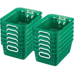 Book Baskets Medium Rectangle Green by Really Good Stuff Inc