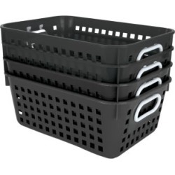 Book Baskets Medium Rectangle Black by Really Good Stuff Inc